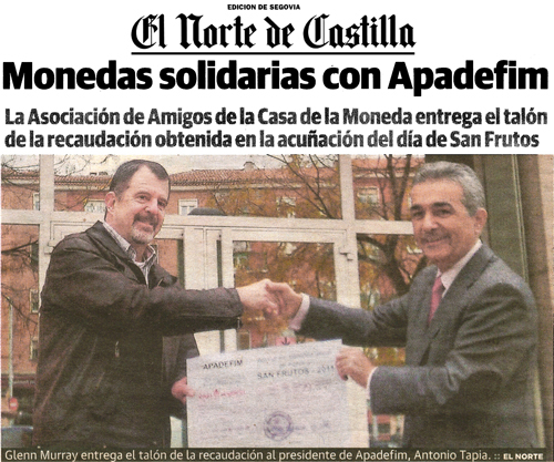 SAN FRUTOS BENEFIT COIN STRIKING - 424 euros FOR APADEFIM