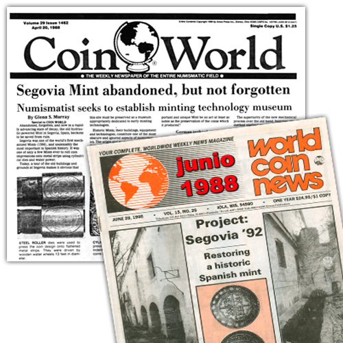 PROYECTO SEGOVIA ’92 en la prensa numismática de EEUU
