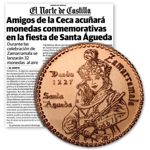 We launch our new die commemorating the Santa Agueda Festival of Zamarramala